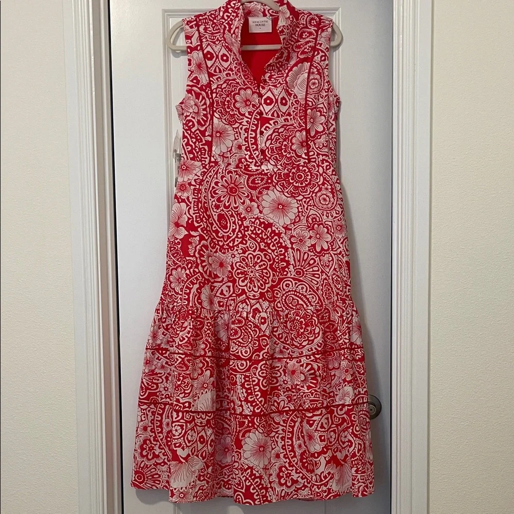 NWT! Tuckernuck/Hyacinth House and White Floral Midi Dress, Size Small - Picture 5 of 12
